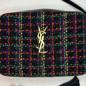 YSL Monogram Tweed Lou Camera Bag NWT